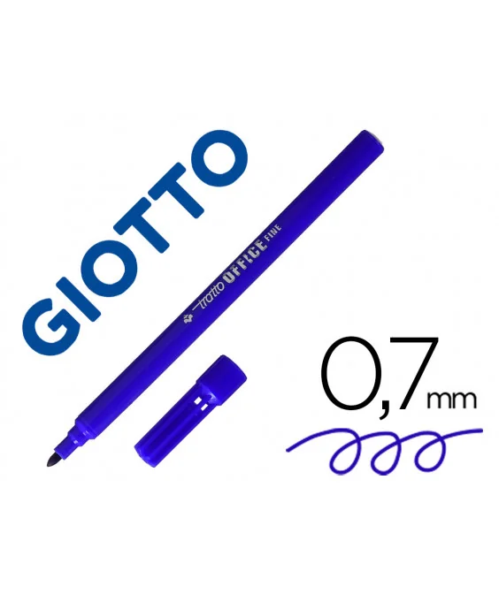 Marcador de Feltro Giotto Tratto Office Fine 0,7 Ponta de Fibra Azul