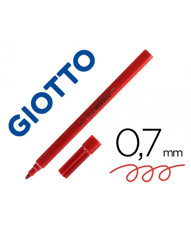 Marcador de Feltro Giotto Tratto Office Fine 0,7 Ponta de Fibra Vermelho