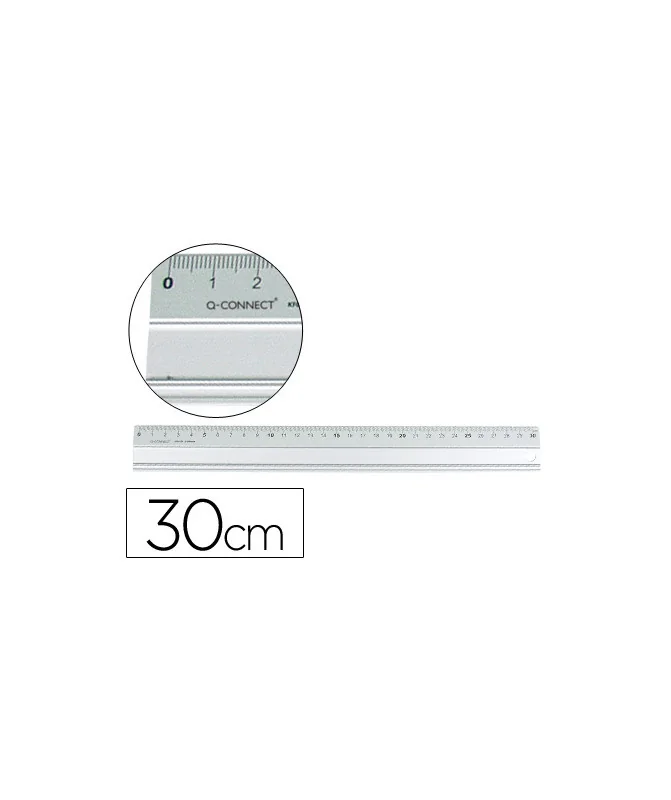 Régua Metalica Alumínio Q-Connect 30 cm