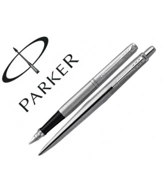 Conjunto Parker Duo Jotter Aço CT Esferográfica + Caneta 2093258