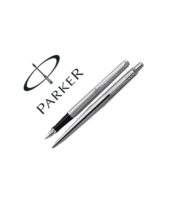 Conjunto Parker Duo Jotter Aço CT Esferográfica + Caneta 2093258