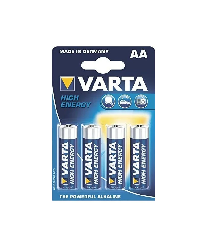 Blister 4 Pilhas Alcalina Varta High Energy 1.5V 4906 AA