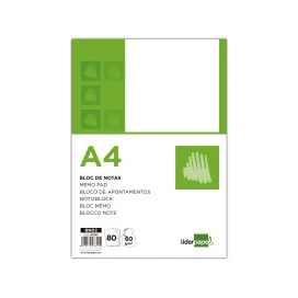 Bloco de Apontamentos Liderpapel A4 80fls Liso