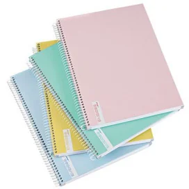 Caderno A4 C/Argolas Capa Dura Bandas 120fls/70g Pautado St EMBOSS SC Ancor Cor Sortida