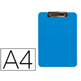 Prancheta Porta Notas Q-Connect Plástica 2,5mm C/Mola Metálica A4 Azul