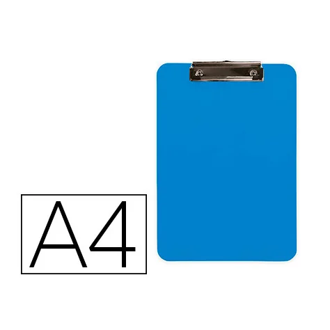 Prancheta Porta Notas Q-Connect Plástica 2,5mm C/Mola Metálica A4 Azul