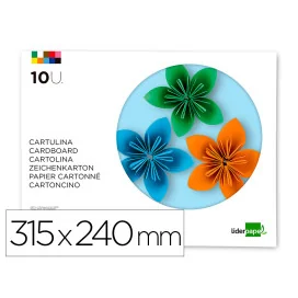 Bloco com 10 Cartolinas A4 315x240 Cores Sortidas 180g