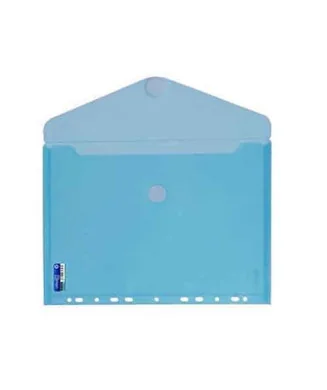 Envelope em Plástico A4 c/ Velcro e Furos 35326 Azul