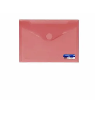 Envelope em Plástico A5 c/ Velcro 90446 Vermelho