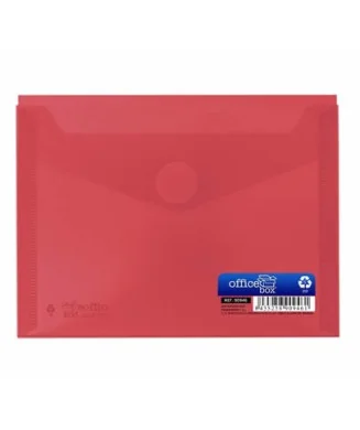 Envelope em Plástico A6 c/ Velcro 90946 Vermelho