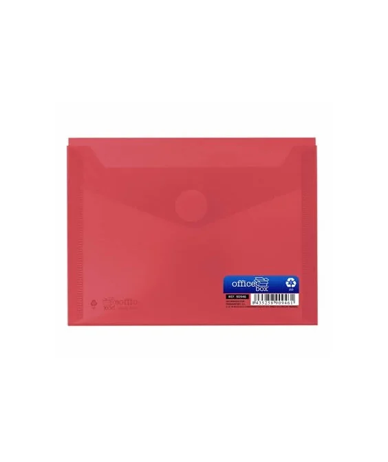 Envelope em Plástico A6 c/ Velcro 90946 Vermelho