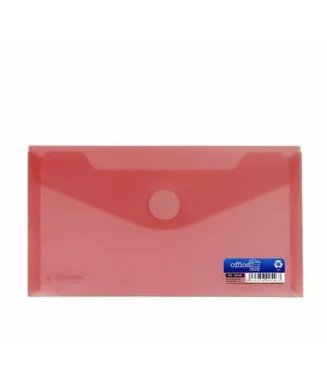 Envelope em Plástico DL c/ Velcro 90546 Vermelho