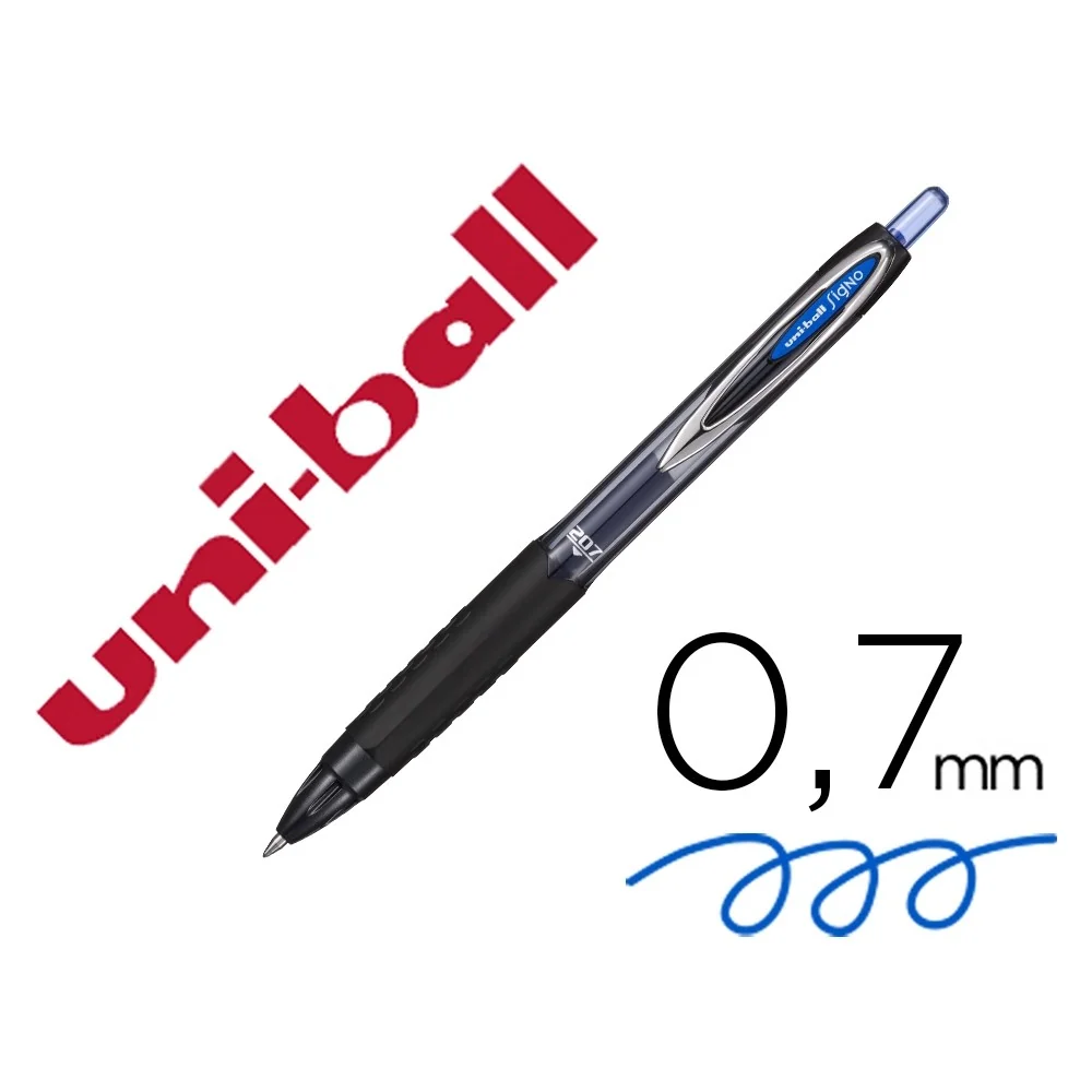 Esferográfica Gel Uniball Retractil UMN-207 Azul