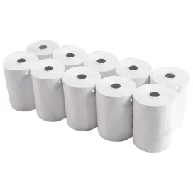 Pack 10 Rolos Papel Branco Térmico p/ Máquina 80x60x11