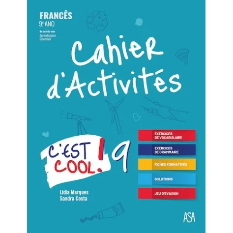 9789892356594 - C'est cool! 9 - Francês - Caderno de Atividades