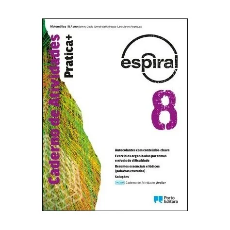 9789720327475 - Espiral - Matemática - 8.º Ano - Caderno de Atividades: Pratica+/Caderno de Atividades: Avalia+