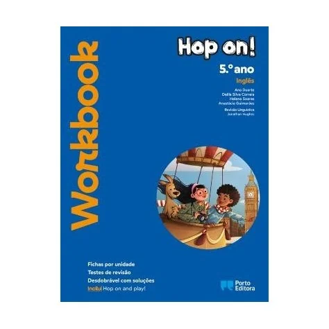 9789720202291 - Hop on! - Inglês - 5.º Ano - Workbook/Hop on and play! - Caderno de Atividades