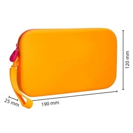 Estojo Antartik Tropical Dive Silicone Soft Retangular 190x120x25mm Laranja