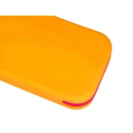 Estojo Antartik Tropical Dive Silicone Soft Retangular 190x120x25mm Laranja