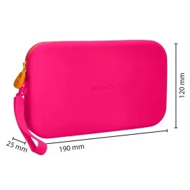 Estojo Antartik Tropical Dive Silicone Soft Retangular 190x120x25mm Rosa Fucsia