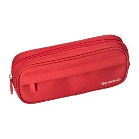 Estojo Escolar Liderpapel Classic Oval 2 Fechos C/ Bolso Frontal 210x90mm Vermelho