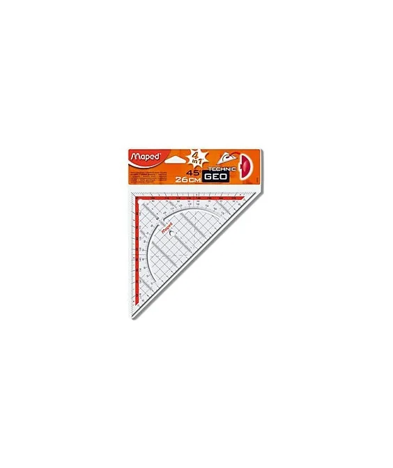 Esquadro Geométrico Maped c/ Pega 45º 26cms 28700