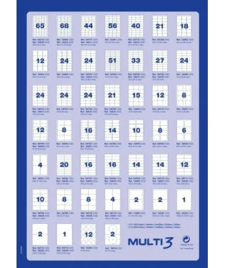 Etiquetas Adesivas Computador A4 Multi3 105 x 42mm 04710