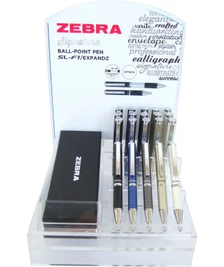 Expositor c/20 Esferográficas Zebra Telescópica SL-F1 Classic