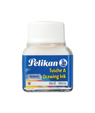 Frasco 10mls Tinta da China Pelikan 523 18 Branco