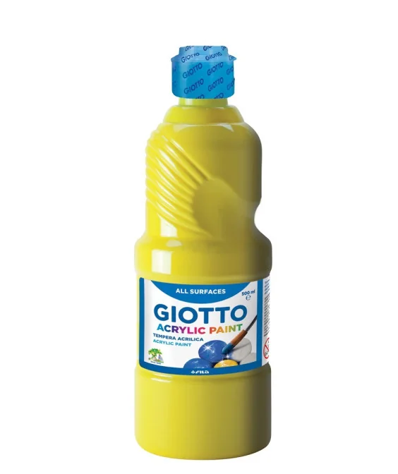 Frasco Guache Acrílico Giotto 500 ml 533702 Amarelo