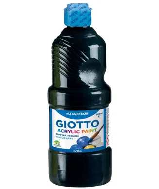 Frasco Guache Acrílico Giotto 500 ml 533724 Preto