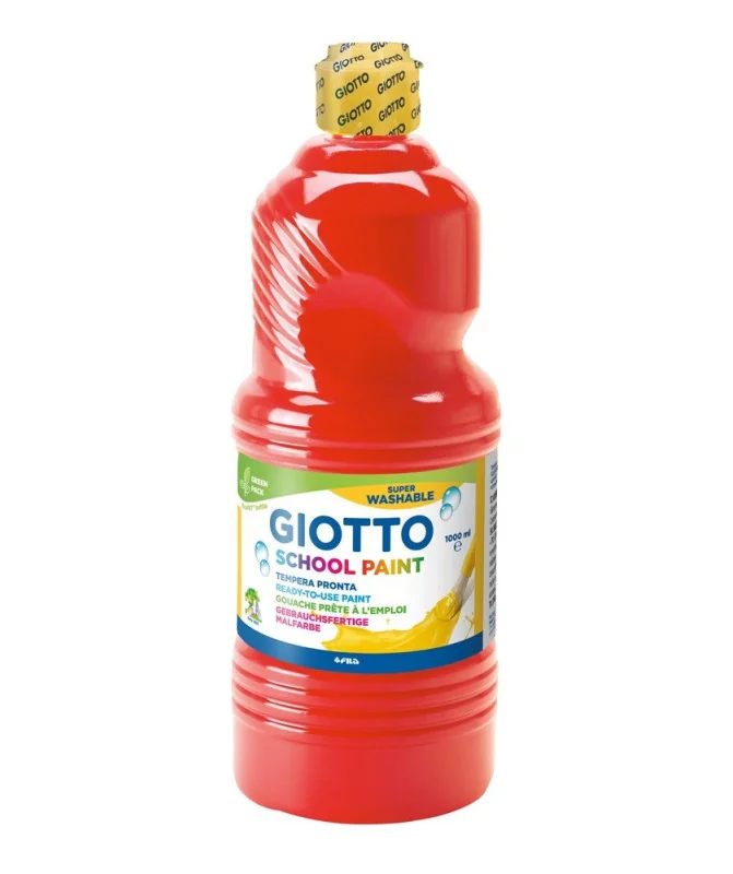 Frasco Guache Escolar Giotto 1000 ml 535508 Vermelho Escarlate