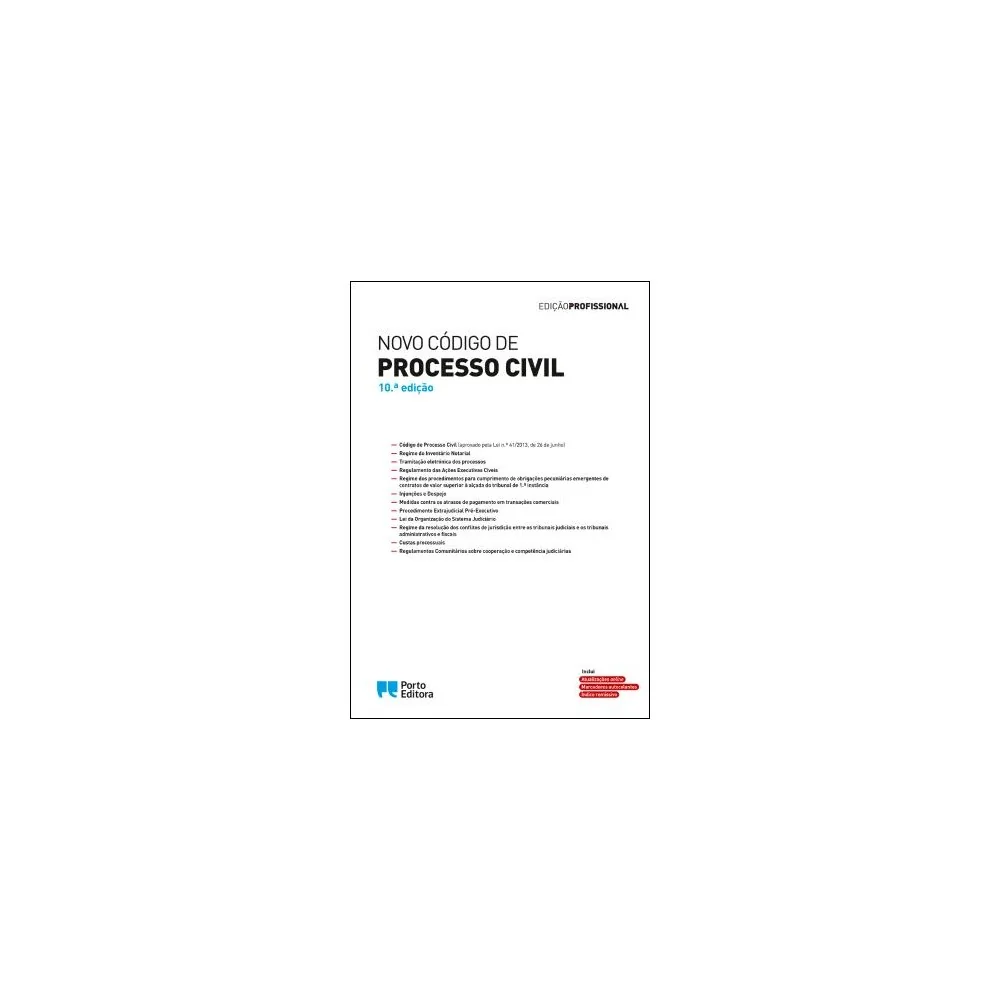 9789720006349 - Novo Código de Processo Civil