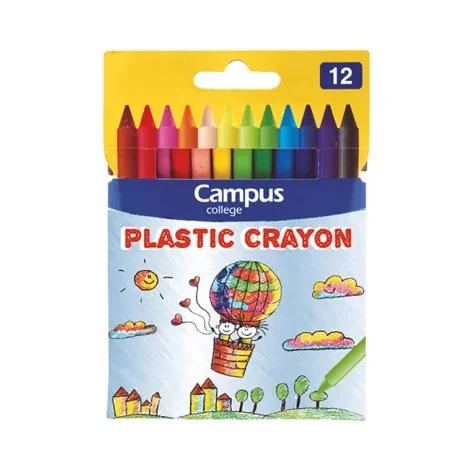 8426307024655 - Lápis de Cera Campus College Plastic Crayon Cx. 12uni 8426307024655 - Lápis de Cera Campus College Plastic Crayon Cx. 12uni
