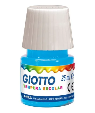 Frasco Guache Escolar Giotto 25 ml 356915 Azul Cyan