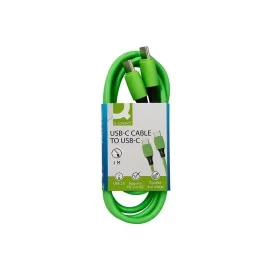 Cabo USB-C a USB-C Q-Connect PVC 1M Verde