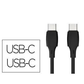 Cabo USB-C a USB-C Q-Connect PVC 2M Preto
