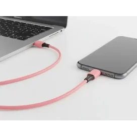 Cabo USB-C a USB-C Q-Connect PVC 2M Rosa