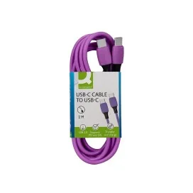 Cabo USB-C a USB-C Q-Connect PVC 2M Roxo