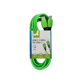 Cabo USB-C a USB-C Q-Connect PVC 2M Verde