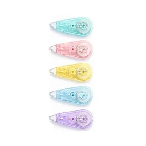 Corretor Fita Campus Mini Cores Pastel 5mmx6m Corretor Fita Campus Mini Cores Pastel 5mmx6m
