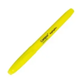 Caneta Marcador Sublinhador Fluorescente Campus University Neon Amarela