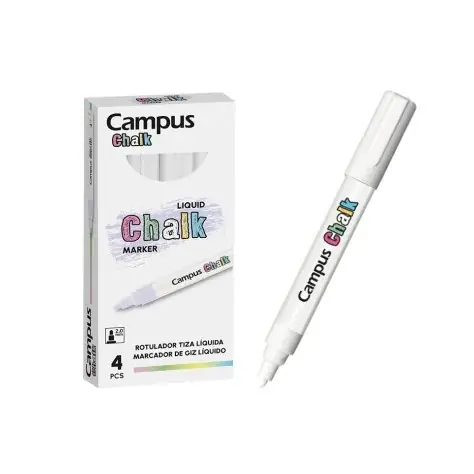 Marcador de Giz Líquido Campus Chalk Branco Marcador de Giz Líquido Campus Chalk Branco