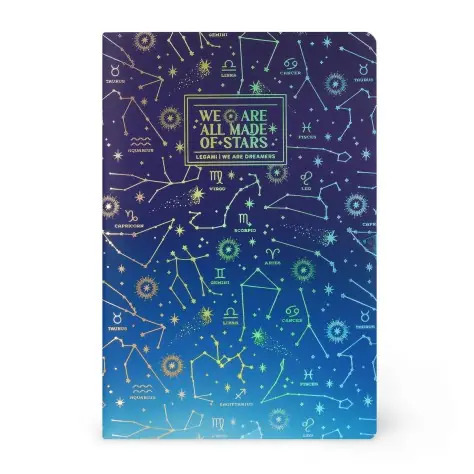 Caderno Agrafado A6 Pautado Notebook Stars Legami