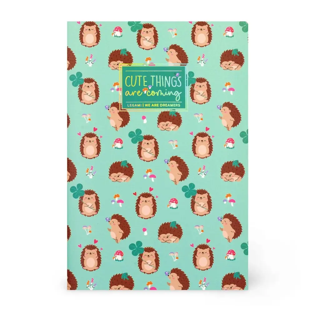 Caderno Agrafado A6 Pautado Notebook Hedgehog Legami