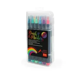 Marcadores Aguarelaveis Ponta Pincel Cores Vibrantes Brush Markers Cx. 12 Uni Legami