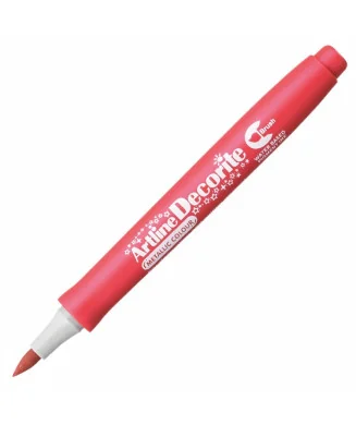 Marcador Artline Decorite Brush Metalizado Vermelho