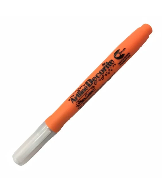 Marcador Artline Decorite Brush Neon Laranja