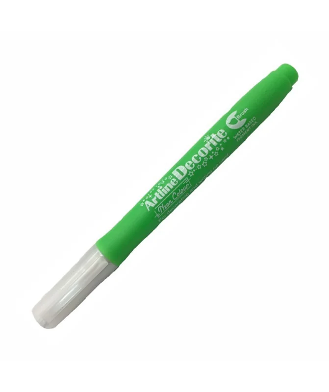 Marcador Artline Decorite Brush Neon Verde