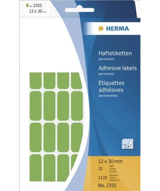Blister Etiquetas Multiusos Herma 2355 12x30mm Verde Blister Etiquetas Multiusos Herma 2355 12x30mm Verde